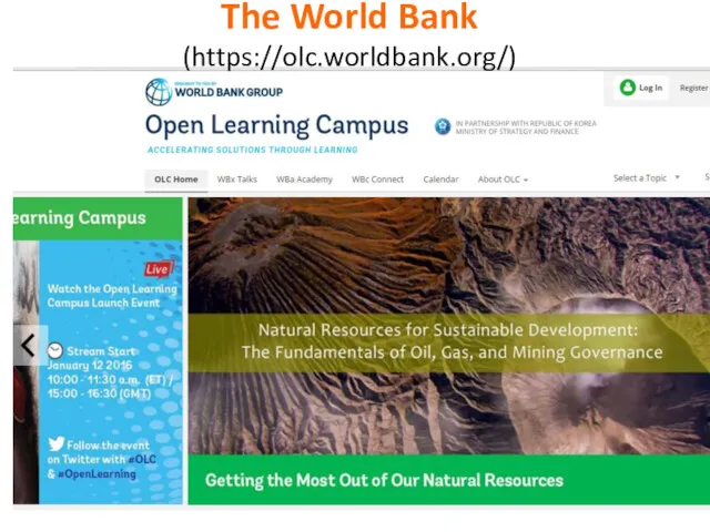 The World Bank (https://olc.worldbank.org/)