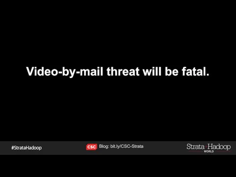 Video-by-mail threat will be fatal. Blog: bit.ly/CSC-Strata