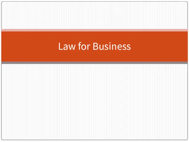 Law for Business