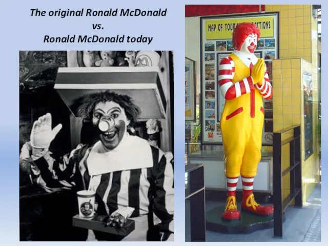 The original Ronald McDonald vs. Ronald McDonald today