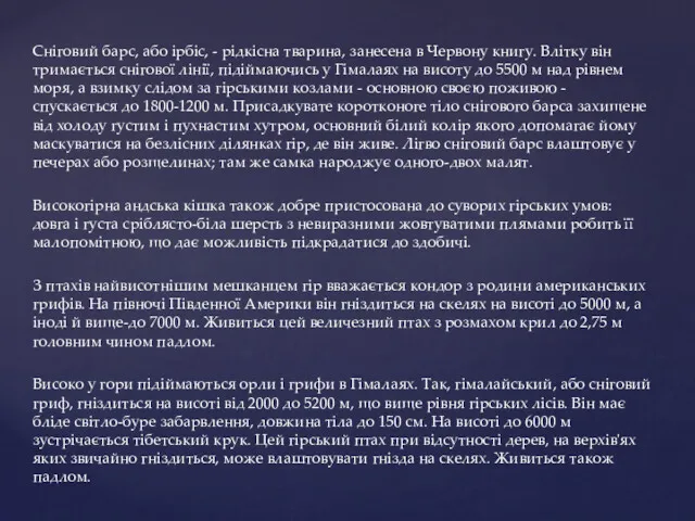 Сніговий барс, або ірбіс, - рідкісна тварина, занесена в Червону