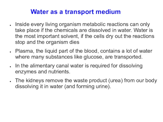 Inside every living organism metabolic reactions can only take place if the chemicals
