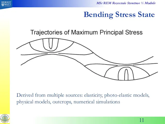 Bending Stress State Derived from multiple sources: elasticity, photo-elastic models, physical models, outcrops, numerical simulations