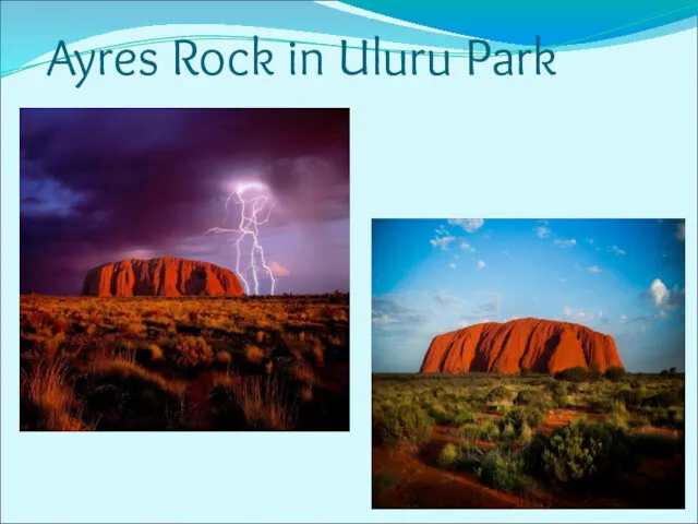 Ayres Rock in Uluru Park