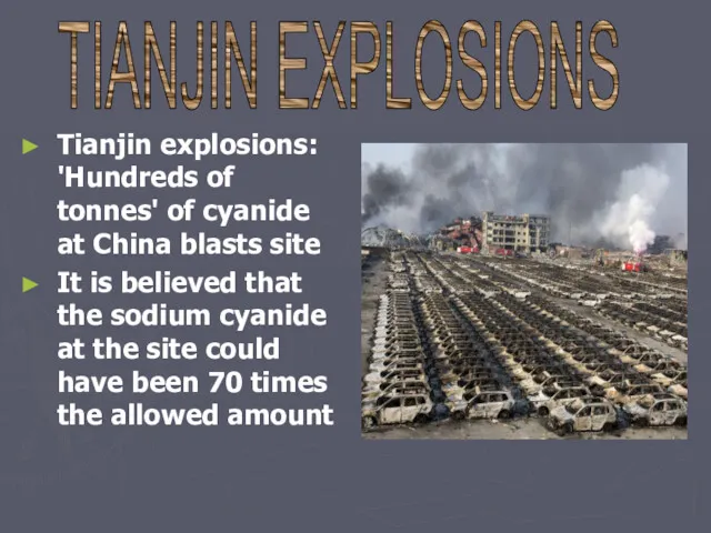 Tianjin explosions: 'Hundreds of tonnes' of cyanide at China blasts