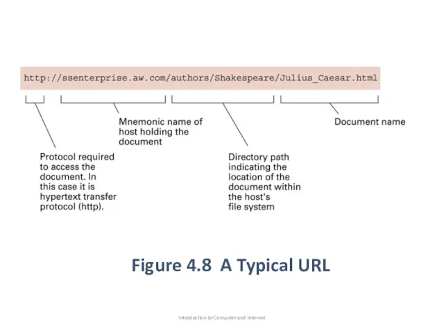 Figure 4.8 A Typical URL Introduction to Computer and Internet