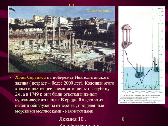 Лекция 10 . Колебательные и складчатые геотектонические движения Примеры Храм