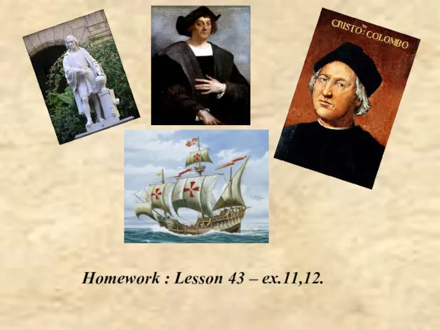 Homework : Lesson 43 – ex.11,12.