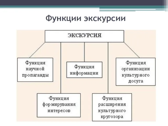 Функции экскурсии Рис. 1.3. Основные функции экскурсии