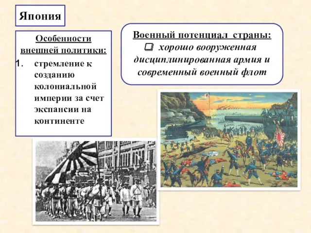 Особенности внешней политики: стремление к созданию колониальной империи за счет