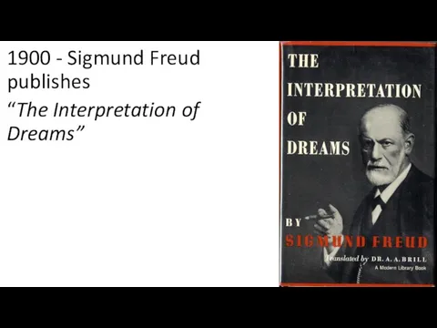 1900 - Sigmund Freud publishes “The Interpretation of Dreams”