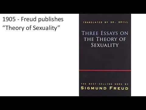 1905 - Freud publishes “Theory of Sexuality”