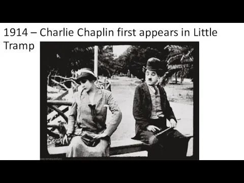 1914 – Charlie Chaplin first appears in Little Tramp