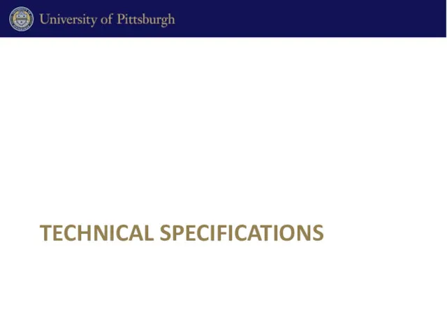 TECHNICAL SPECIFICATIONS