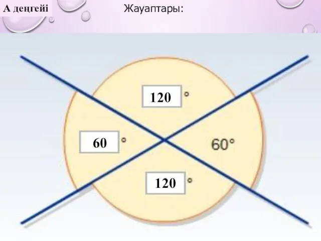 Жауаптары: А деңгейі