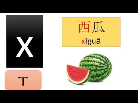 x 西瓜 xīguā ㄒ