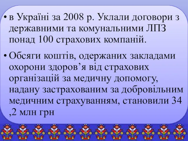 в Україні за 2008 р. Уклали договори з державними та комунальними ЛПЗ понад