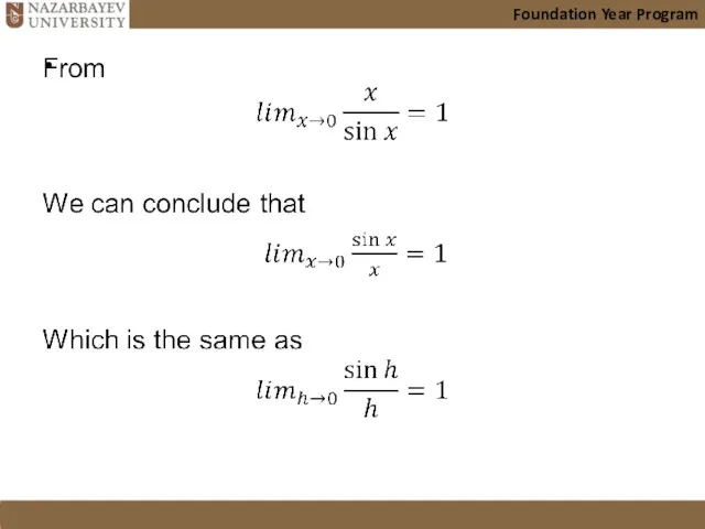 Foundation Year Program