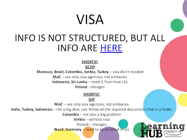 VISA INFO IS NOT STRUCTURED, BUT ALL INFO ARE HERE SHORTLY: GCDP Morocco,