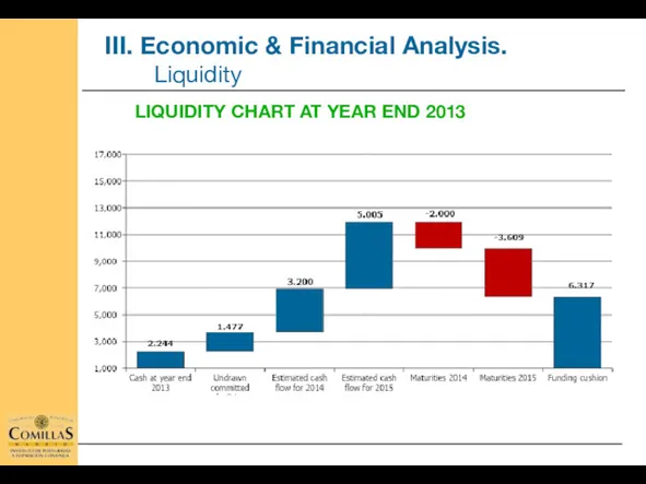 LIQUIDITY CHART AT YEAR END 2013