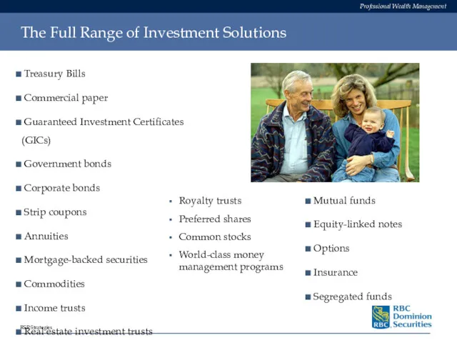 The Full Range of Investment Solutions Royalty trusts Preferred shares