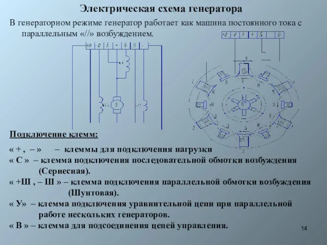 Подключение клемм: « + , – » – клеммы для подключения нагрузки «