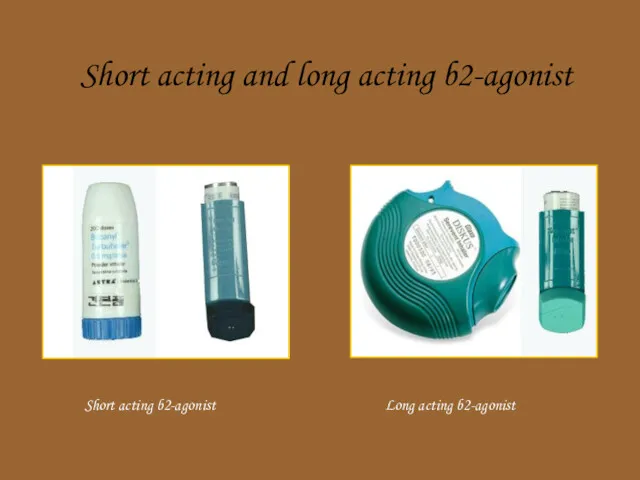 Short acting and long acting b2-agonist Long acting b2-agonist Short acting b2-agonist