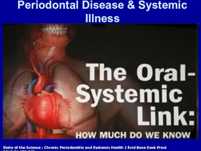 Periodontal Disease & Systemic Illness State of the Science :