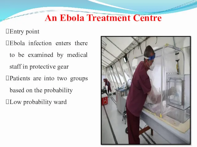 Entry point Ebola infection enters there to be examined by