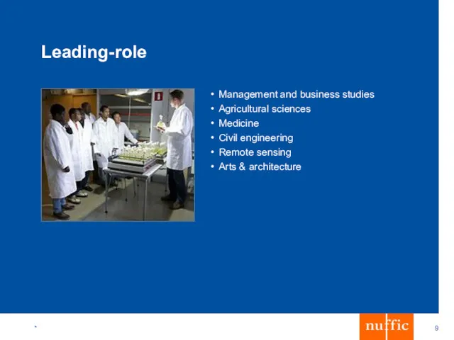 * Leading-role Management and business studies Agricultural sciences Medicine Civil engineering Remote sensing Arts & architecture