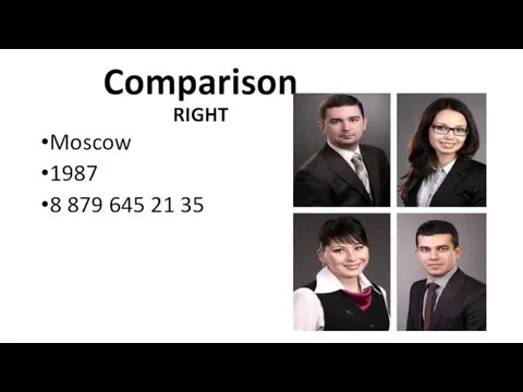 Comparison RIGHT Moscow 1987 8 879 645 21 35