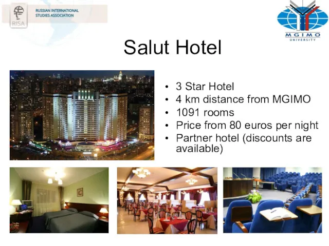Salut Hotel 3 Star Hotel 4 km distance from MGIMO