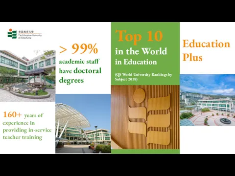 160+ years of experience in providing in-service teacher training Education Plus Top 10
