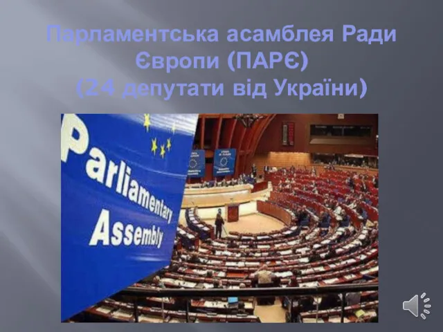Парламентська асамблея Ради Європи (ПАРЄ) (24 депутати від України)