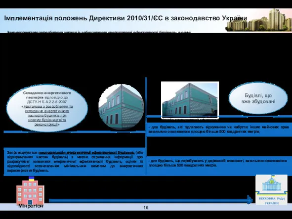 Визначення розрахункових показників енергетичної ефективності будівель Визначення фактичних показників енергетичної