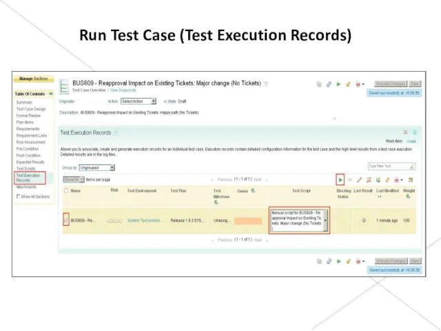 Run Test Case (Test Execution Records)