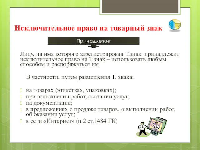 Исключительное право на товарный знак Лицу, на имя которого зарегистрирован