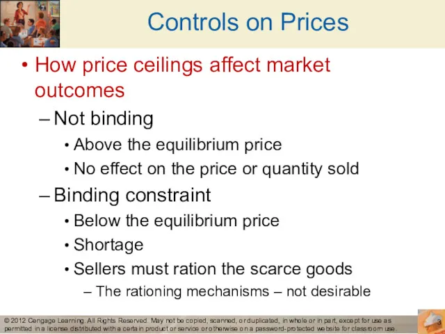 Controls on Prices How price ceilings affect market outcomes Not