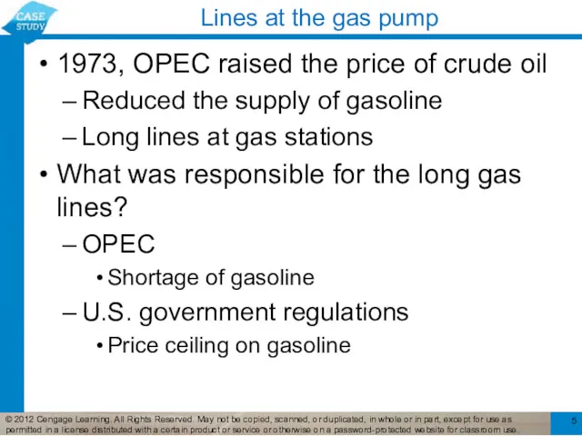 Lines at the gas pump 1973, OPEC raised the price