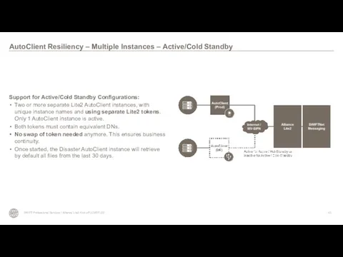 Support for Active/Cold Standby Configurations: Two or more separate Lite2