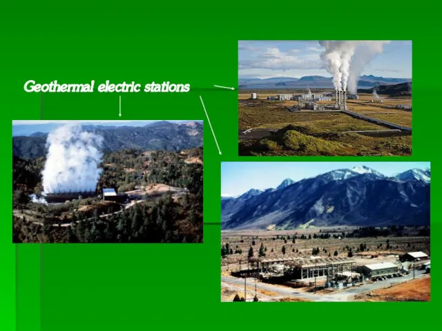 Geothermal electric stations