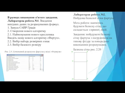 В рамках виконання п'ятого завдання. Лабораторна робота №1. Введення вихідних