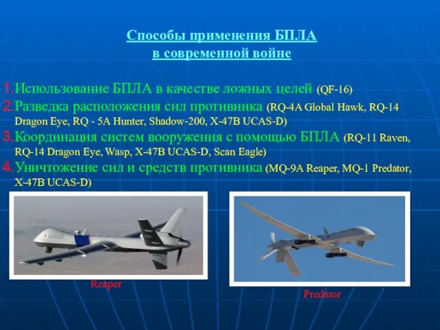 Способы применения БПЛА в современной войне Использование БПЛА в качестве