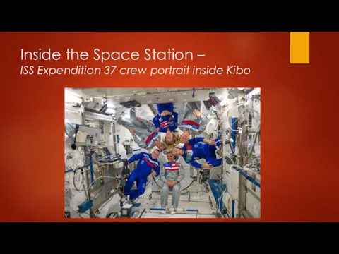 Inside the Space Station – ISS Expendition 37 crew portrait inside Kibo