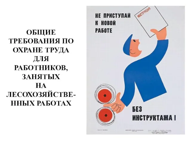 ОБЩИЕ ТРЕБОВАНИЯ ПО ОХРАНЕ ТРУДА ДЛЯ РАБОТНИКОВ, ЗАНЯТЫХ НА ЛЕСОХОЗЯЙСТВЕ-ННЫХ РАБОТАХ