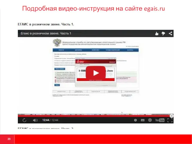 Подробная видео-инструкция на сайте egais.ru