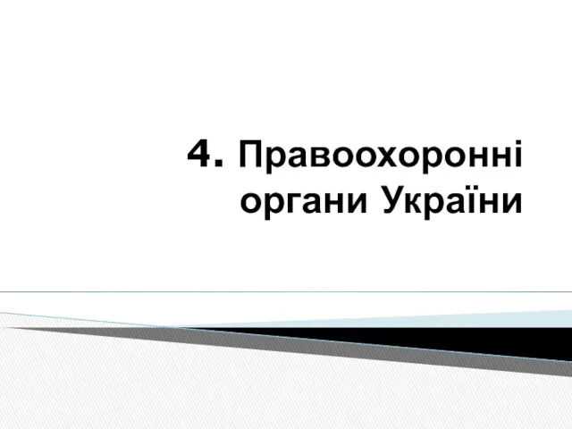 4. Правоохоронні органи України