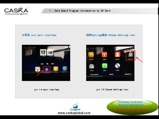 pic 1-4 main interface 主界面 unit main interface 选择Settings图标 Choose