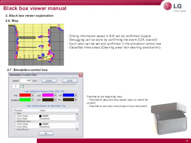 Black box viewer manual 2.7. Simulation control box - Driving information saved in