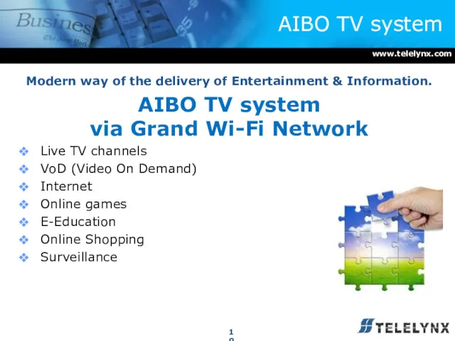 AIBO TV system Modern way of the delivery of Entertainment